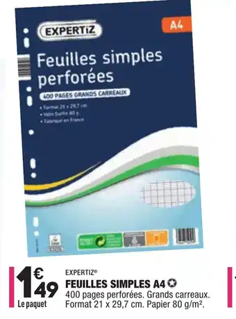 ALDI Feuilles simples a4 offre