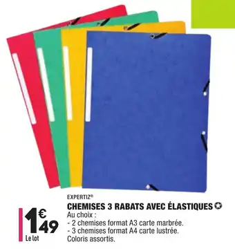 Chemises 3 rabats avec élastiques