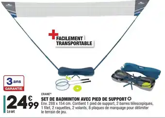 ALDI Set de badminton avec pied de support offre