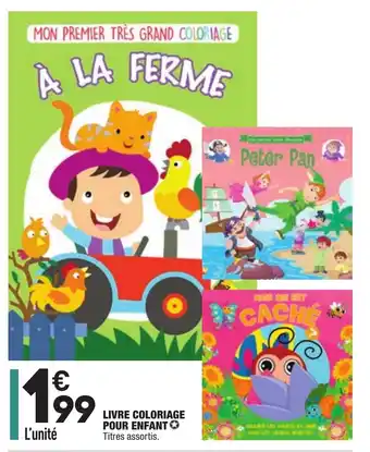 ALDI Livre coloriage pour enfant offre