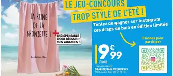 ALDI Drap de bain velours offre