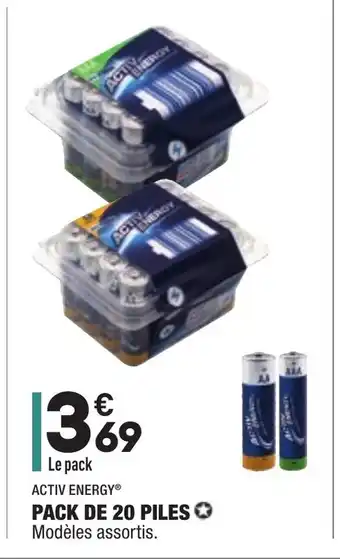 ALDI Pack de 20 piles offre