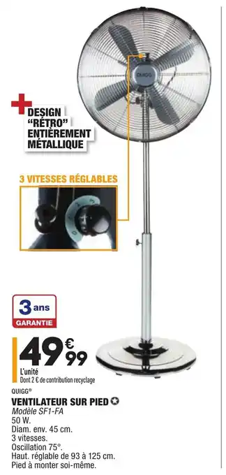 ALDI Ventilateur sur pied offre
