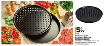 2 Plaques à pizzas anti-adhésives