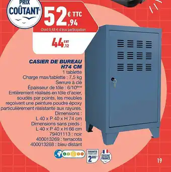 Bureau Vallée Casier de bureau offre