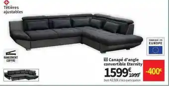 Conforama Canapé d'angle convertible eternity offre