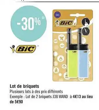 Casino Supermarchés Lot de briquets bic offre