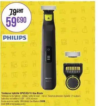 Géant Casino Tondeuse hybride philips offre