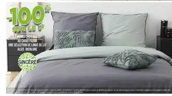 Géant Casino Linge de lit alize bicolore sincère offre