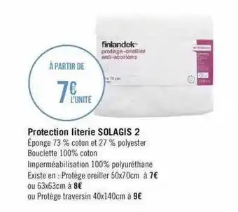Géant Casino Protection literie solagis 2 finlandek offre