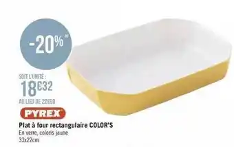 Géant Casino Plat four rectangulaire color's pyrex offre