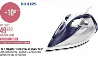 Géant Casino Fer à repasser vapeur philips offre