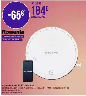 Géant Casino Aspirateur robot rowenda offre