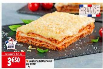 Migros Lasagne bolognaise au boeuf offre