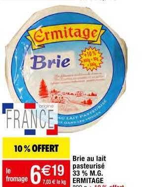 Migros Brie au lait pasteurisé ermitage offre