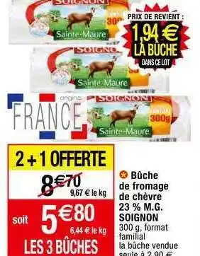 Migros Brûche de fromage de chèvre soignon offre