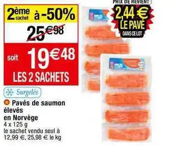 Migros Pavés de saumon élevés en norvège offre