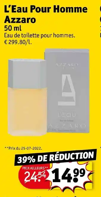 Kruidvat AZZARO l'eau pour homme offre