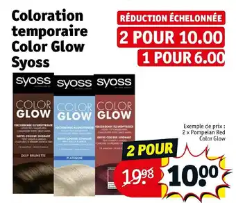 Kruidvat SYOSS coloration temporaire color glow offre