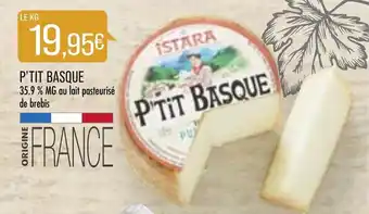 Match P'tit basque offre