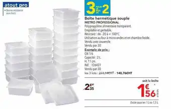 METRO Boîtes hermétique souple metro professional offre