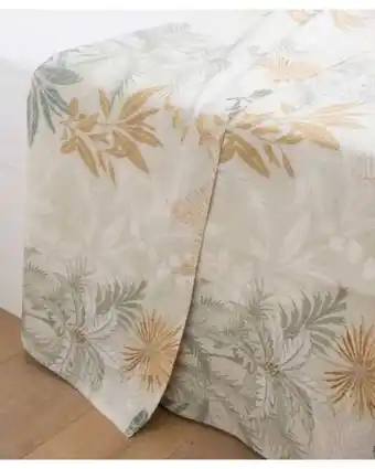 Drap de dessus imprimé palmiers pur coton