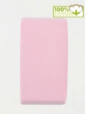 Drap housse 90 x 190 cm rose
