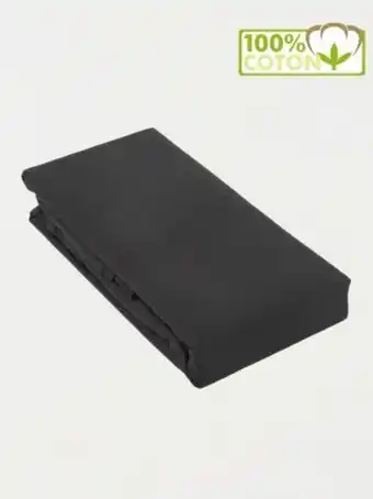 DistriCenter Drap housse noir jersey 160 x 200 cm offre