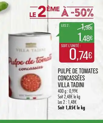Match Pulpe de tomates concassées offre
