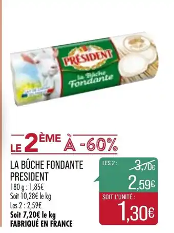 Match La Bûche fondante Président offre
