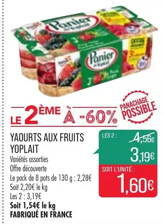 Match Yaourts aux fruits Yoplait offre