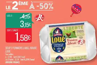 Match Oeufs fermiers Label Rouge Loue offre