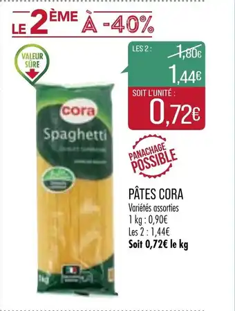 Match Pâtes cora offre