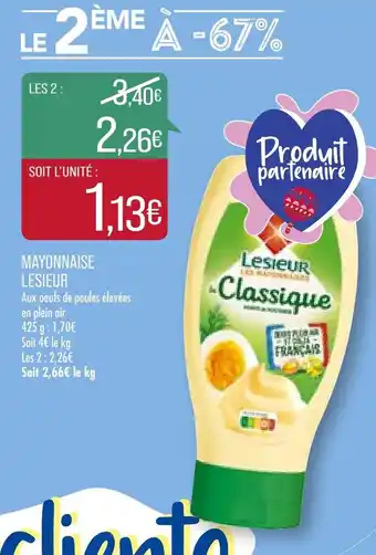 Match Mayonnaise Lesieur offre