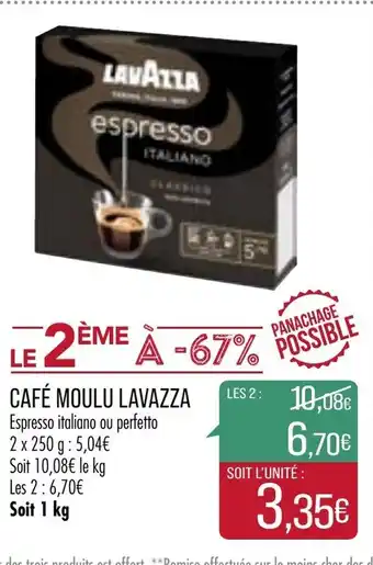 Match Café moulu Lavazza offre