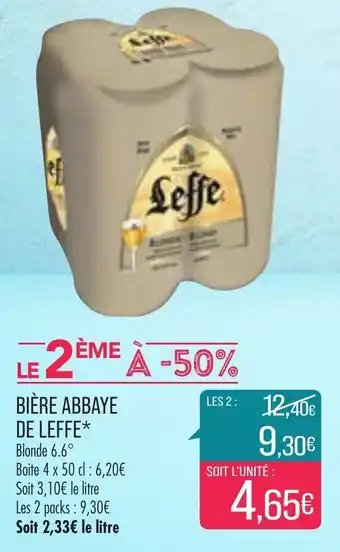 Match Bière Abbaye de Leffe offre