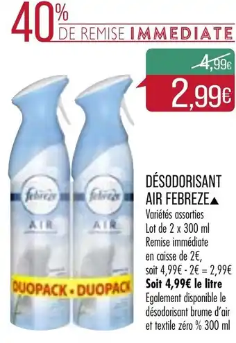 Match Désodorisant Air Febreze offre
