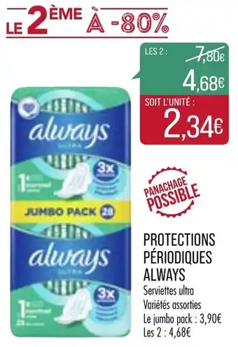 Match Protections périodiques Always offre