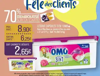 Lessive Capsules 3 en 1 OMO