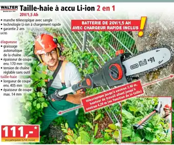 Norma Taille-haie à accu Li-ion offre