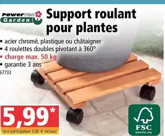 Norma Support roulant pour plantes offre