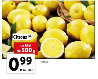 Lidl Citrons offre