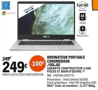 E.Leclerc Ordinzteur portable chromebook offre