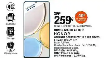 E.Leclerc Honor agic 4 lite honor offre
