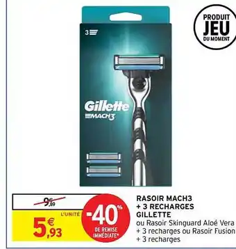 Rasoir mach3 recharges gillete