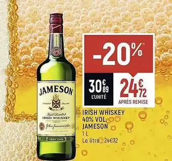 Spar Irish Whiskey 40% Vol. Jameson offre