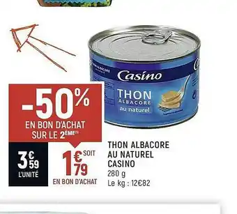 Spar Thon Albacore Au Naturel Casino offre