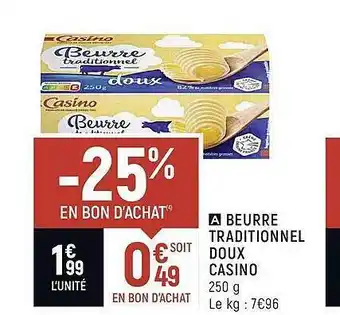 Beurre Traditionnel Doux Casino