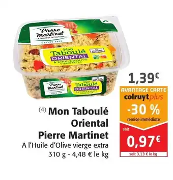 Colruyt Mon Taboulé Oriental Pierre Martinet offre