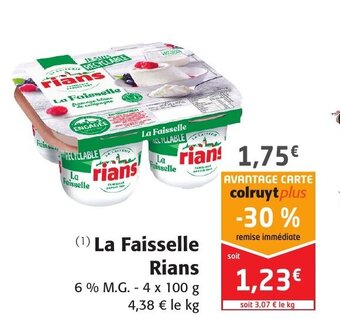 Colruyt Rians La Faisselle offre